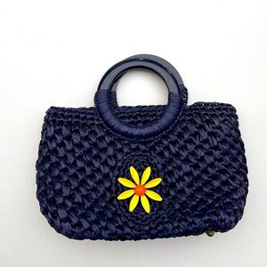 Vintage woven Daisy Handbag